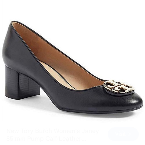 TORY BURCH “Janey”  50mm Calf Leather Pumps Women - SZ 9 - Picture 10 of 10